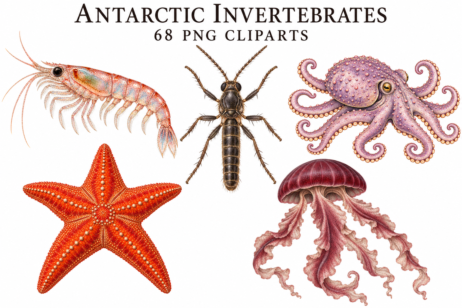 ANTARCTIC - INVERTEBRATES Graphic by hamelinckmichael · Creative Fabrica