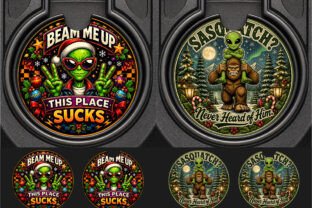 Beam Me Up Alien Bigfoot Car Coaster Graphic by MARY CREATIONS ...