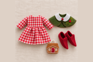 Patterns Chloses Christmas Doll Elf Outfit Sewing Pattern Graphic by LittleLullabyShop ...