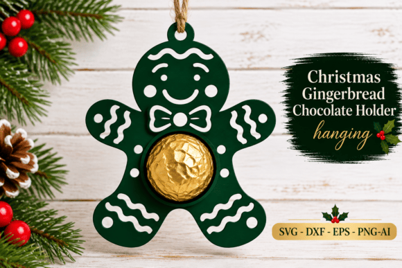 Christmas Gingerbread Chocolate Holder laser cut file