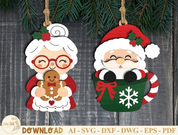Christmas Ornament SVG Bundle (Design 14) laser cut file