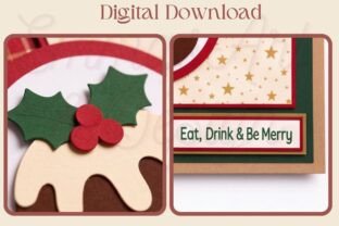 Pudding Drawing/design Christmas Pudding SVG Card · Creative Fabrica