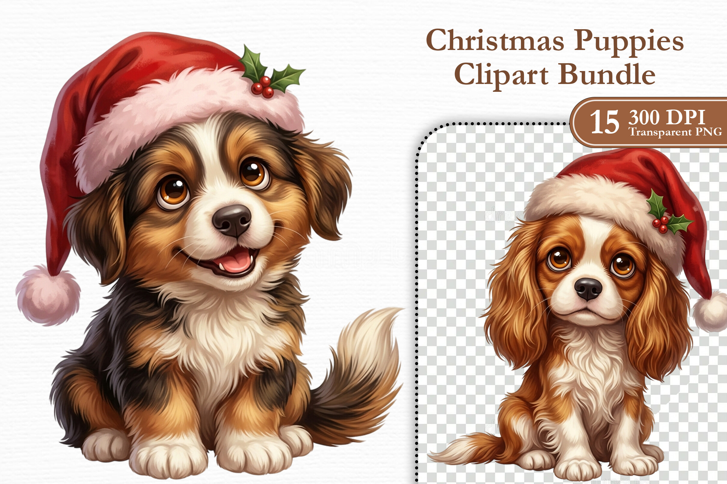 Zone Template Cursive Christmas Puppies Clipart Bundle Graphic by KIDS ZONE · Creative Fabrica
