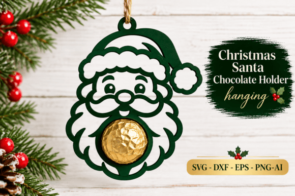 Christmas Santa Chocolate Holder SVG laser cut file