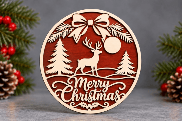 Christmas Wall Sign Laser Cut File (Design 1) laser cut file