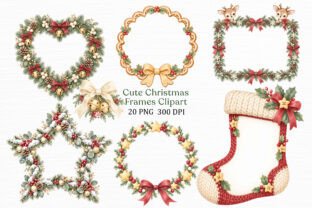 Cute Christmas Frames Clipart Graphic by PLAY ZONE · Creative Fabrica