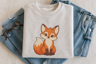 Cute Red Fox Embroidery Design · Creative Fabrica