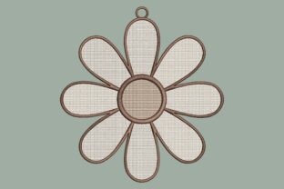 Pes Texture Tools Daisy Flower Earrings Embroidery Design · Creative Fabrica