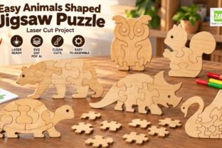 Jigsaw Machine Simple Easy Animals Jigsaw Puzzle Laser Project · Creative Fabrica