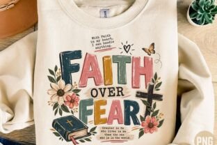 Faith over Fear PNG, Floral Christian Bi Graphic by Camel Muse ...