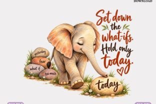 Inspirational Elephant PNG, Self