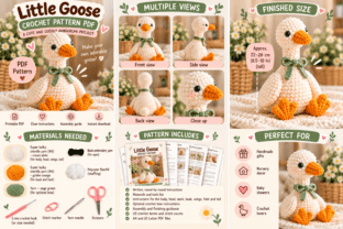 Little Goose Plush Crochet Pattern Graphic by thlartist · Creative Fabrica