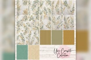 Olive Branch Digital Paper Kit Graphic by Whimsical Art Prints ...
