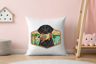 Hunting Dogs Patterns Outdoor Dog Black Labrador Duck Hunting · Creative Fabrica