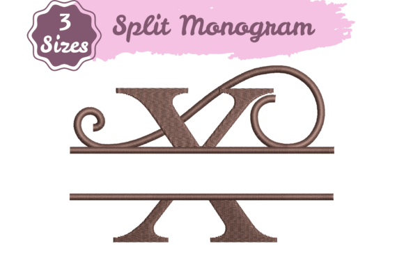 Split Font Embroidery Design - J · Creative Fabrica
