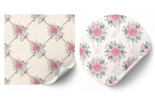 Watercolor Pink Rose Digital Paper Graphic by craftsmaker · Creative ...