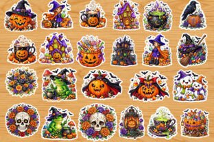 33 Halloween Stickers Design Bundle PNG Graphic by Turtle Studio ...