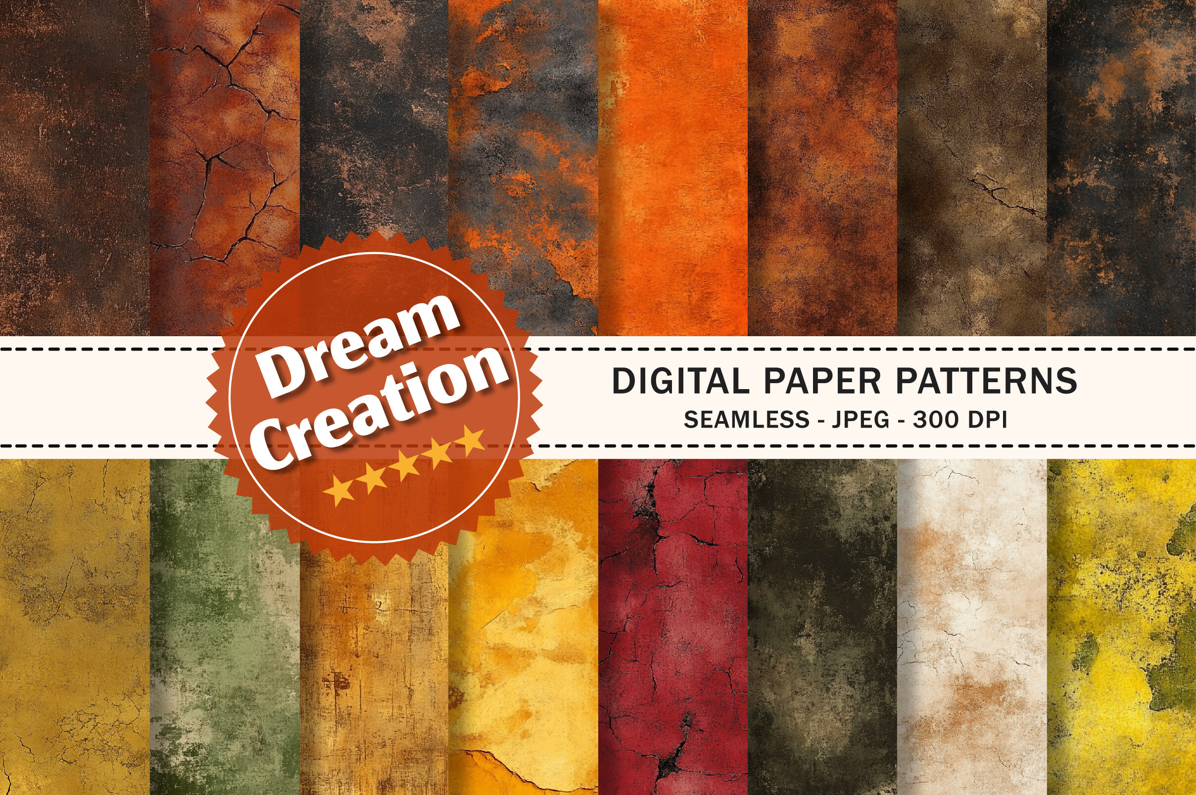 Autumn Grunge Texture Digital Paper Graphic by Dream Creation ...