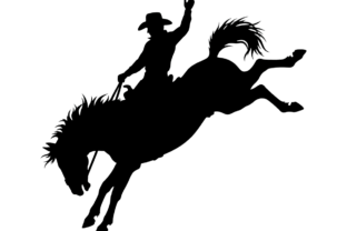 Bucking Cowboy Rodeo SVG Vector Design Graphic by Kids_Zone · Creative ...