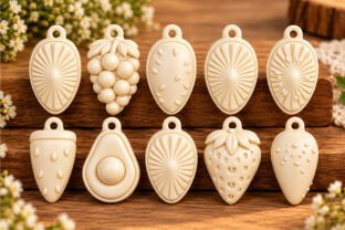 Stl Purses Files Cute Fruit Keychain Set 3D STL · Creative Fabrica