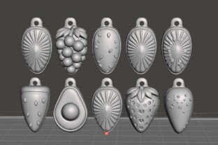Stl Purses Files Cute Fruit Keychain Set 3D STL · Creative Fabrica