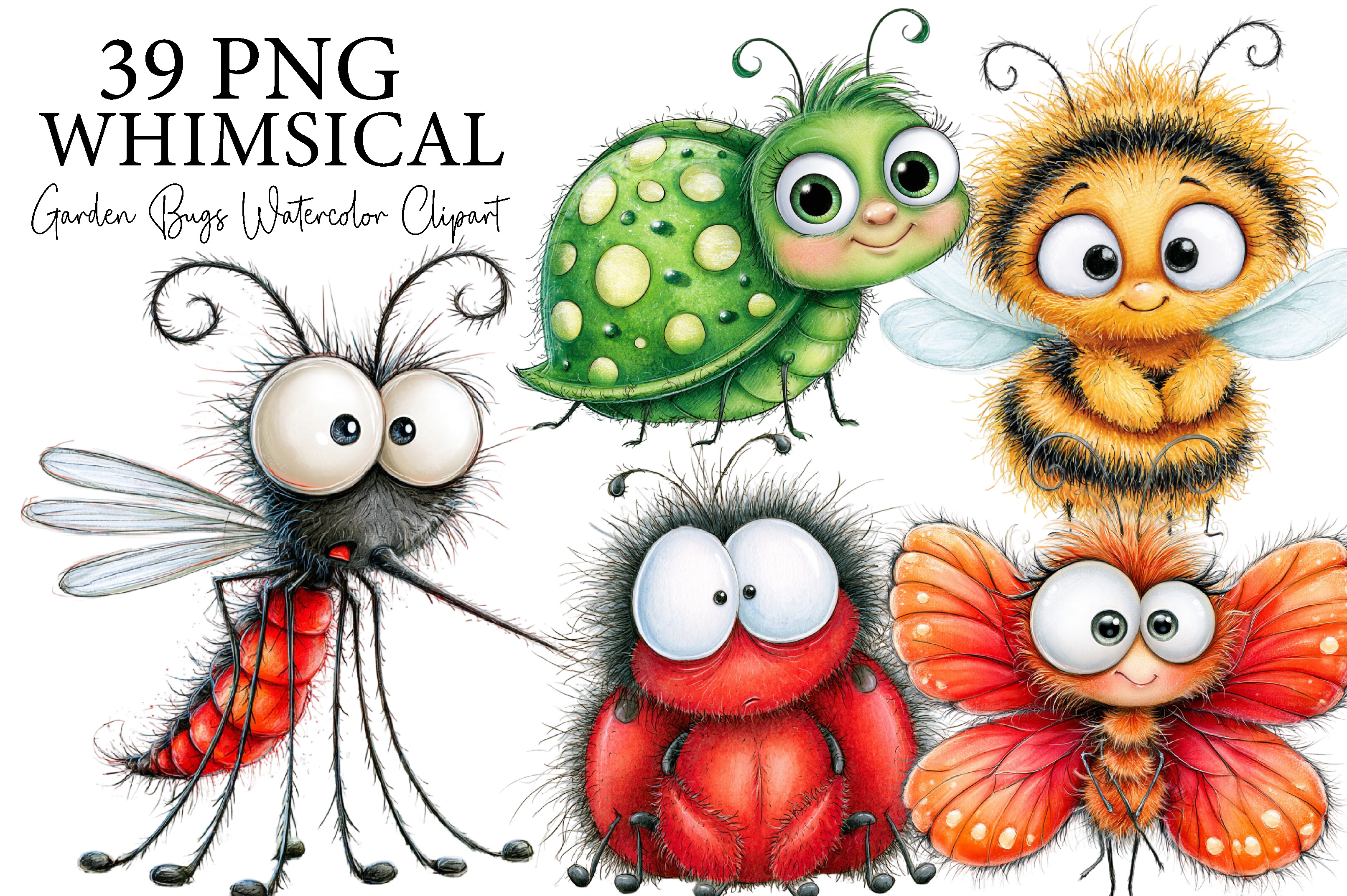 Insects Bug Crafts Garden Bugs Watercolor Clipart Bundle Graphic by Artoya · Creative Fabrica