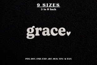 Grace Embroidery Design Christian Faith · Creative Fabrica