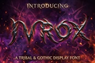Feature Display Font Ivrox Font by Angel_Srapix · Creative Fabrica