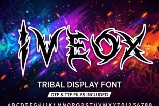 Feature Display Font Ivrox Font by Angel_Srapix · Creative Fabrica