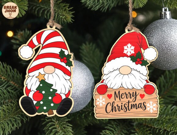 Layered Christmas Gnome SVG Bundle laser cut file