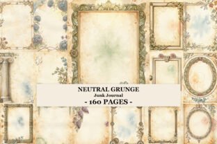 Neutral Border Graphics Neutral Grunge Graphic by Rusho Designs · Creative Fabrica