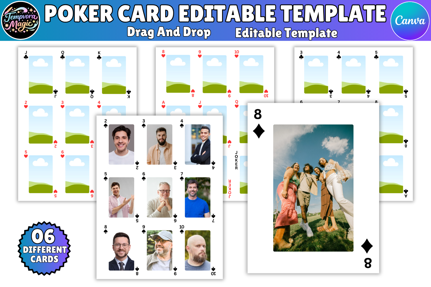 Pokers Card Canva Template Graphic by Tempvora Magic · Creative Fabrica