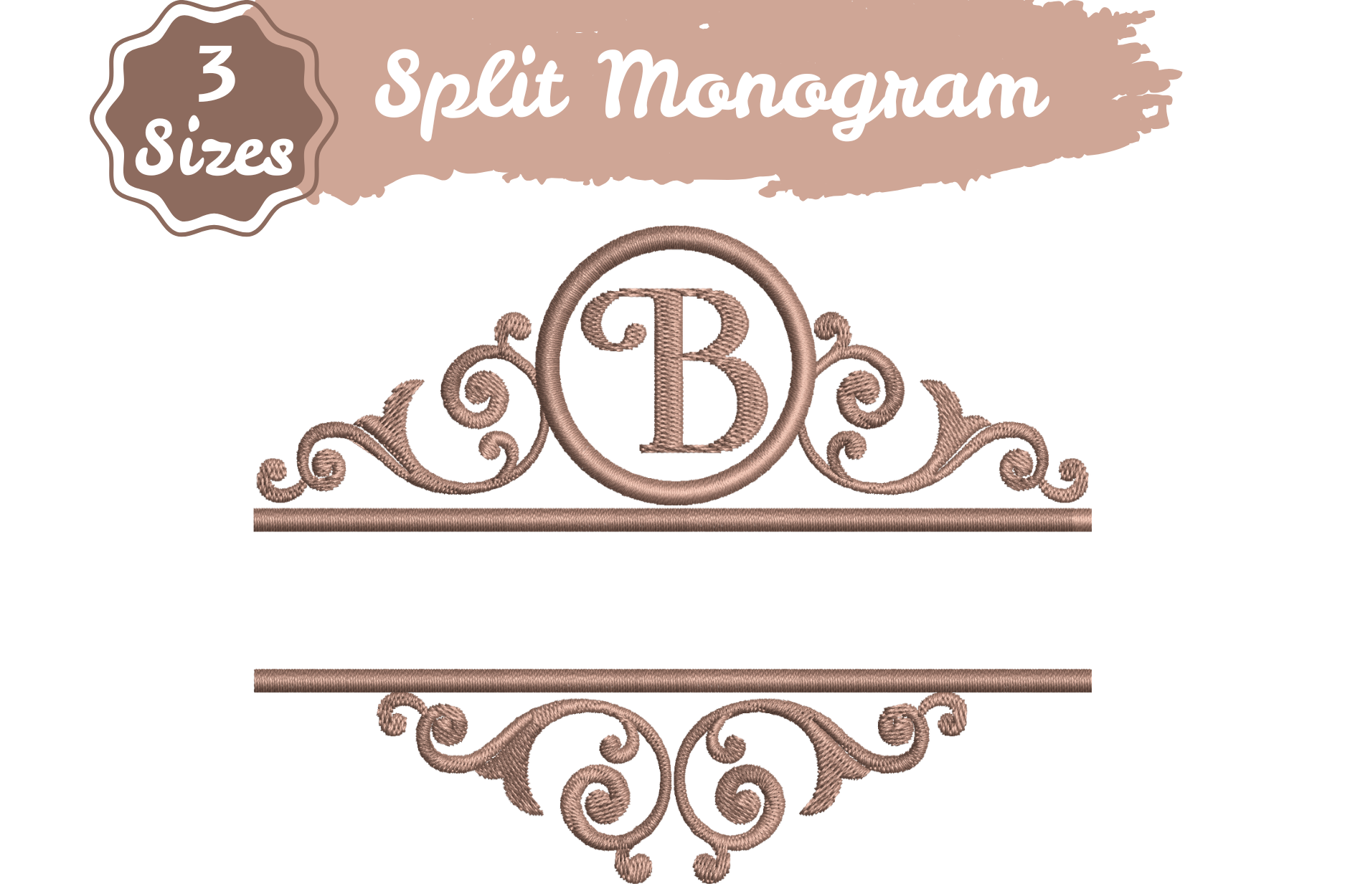 Split Royal Monogram Font Design - B · Creative Fabrica
