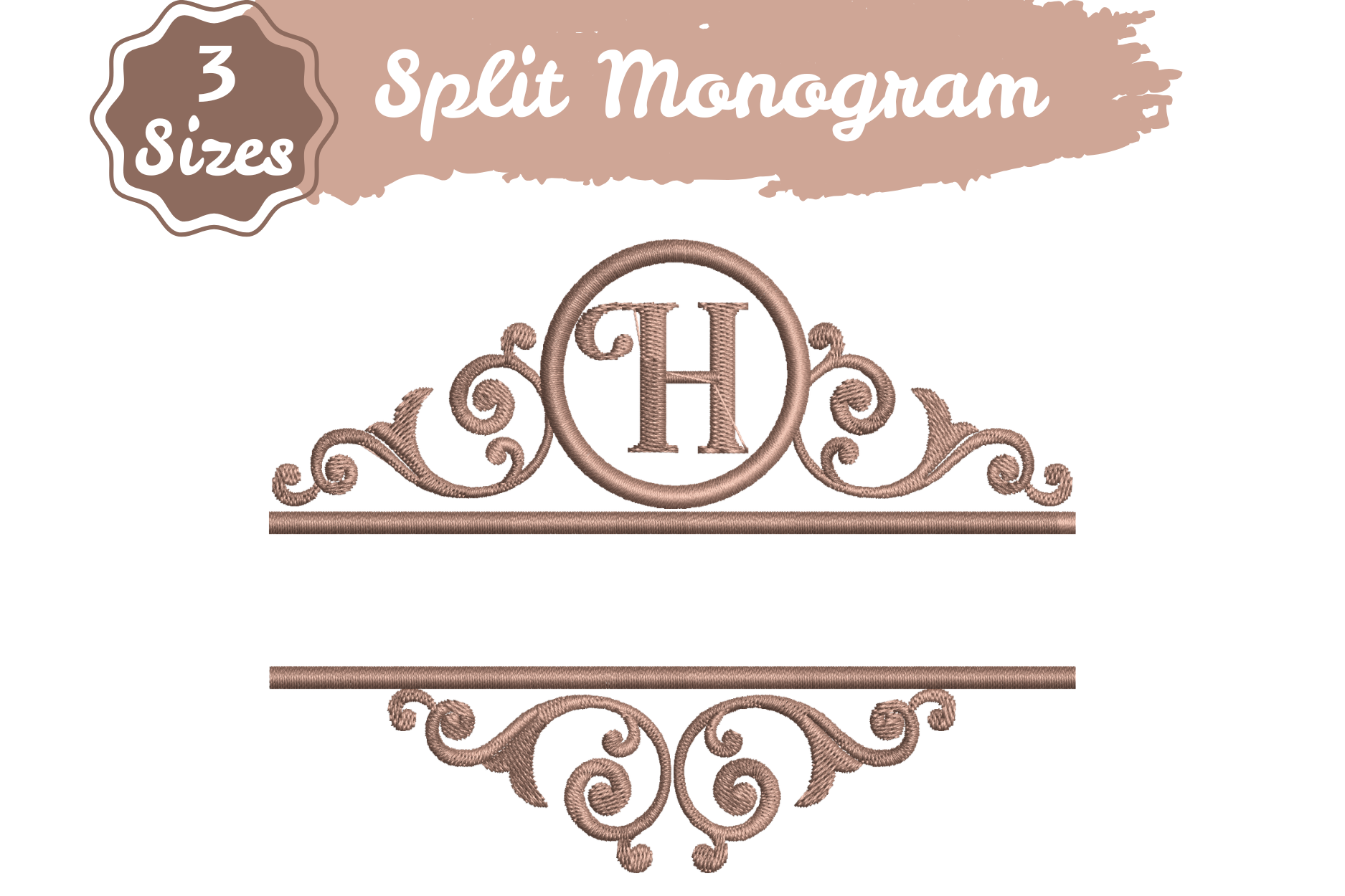 Split Royal Monogram Font Design - H · Creative Fabrica
