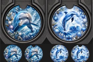 Winter Dolphin Splash Car Coaster Graphic by MARY CREATIONS · Creative ...