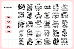 30 Funny Coffee Coaster Quote SVG Bundle Graphic by Sundiva Design ...