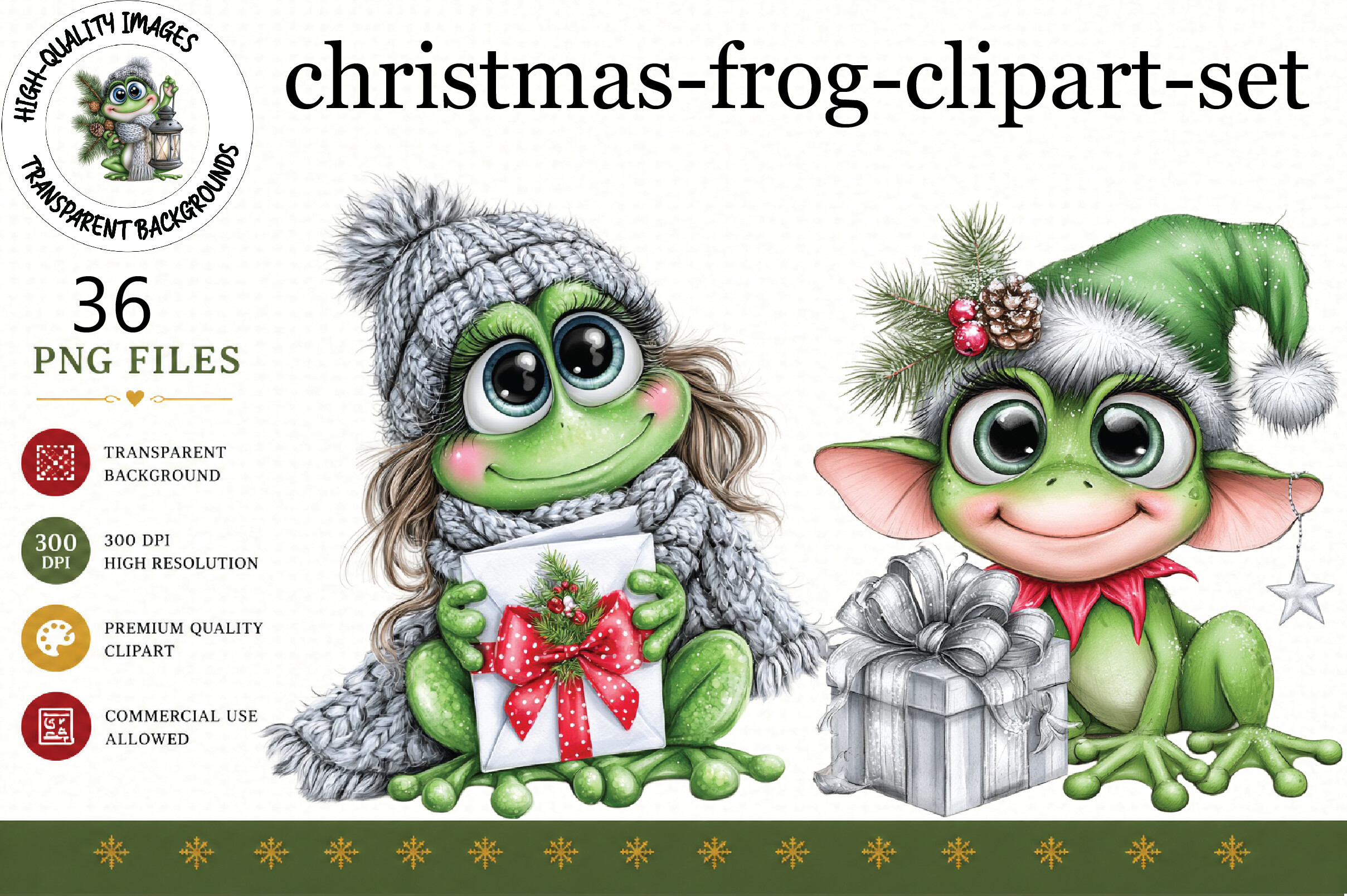 25 Lettering Graphics Calligraphy Christmas Frog Clipart Bundle Graphic by Arohi Studio · Creative Fabrica