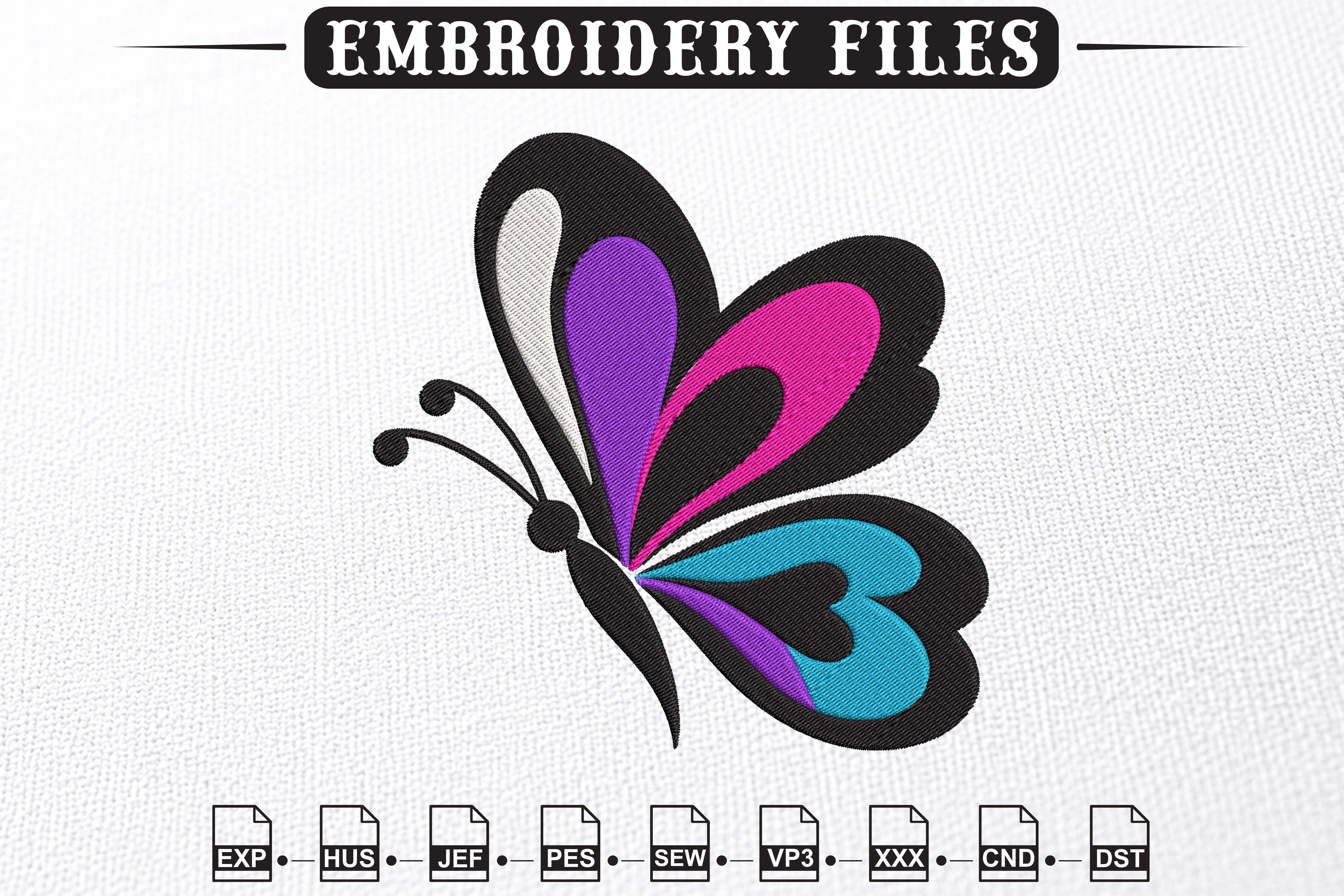 Colorful Butterfly Embroidery Design · Creative Fabrica