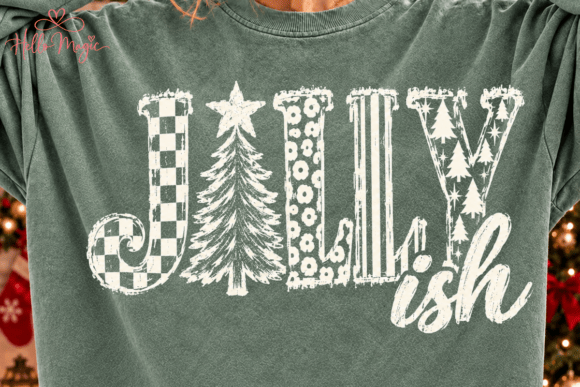 Grunge Jolly Ish Christmas Tree PNG