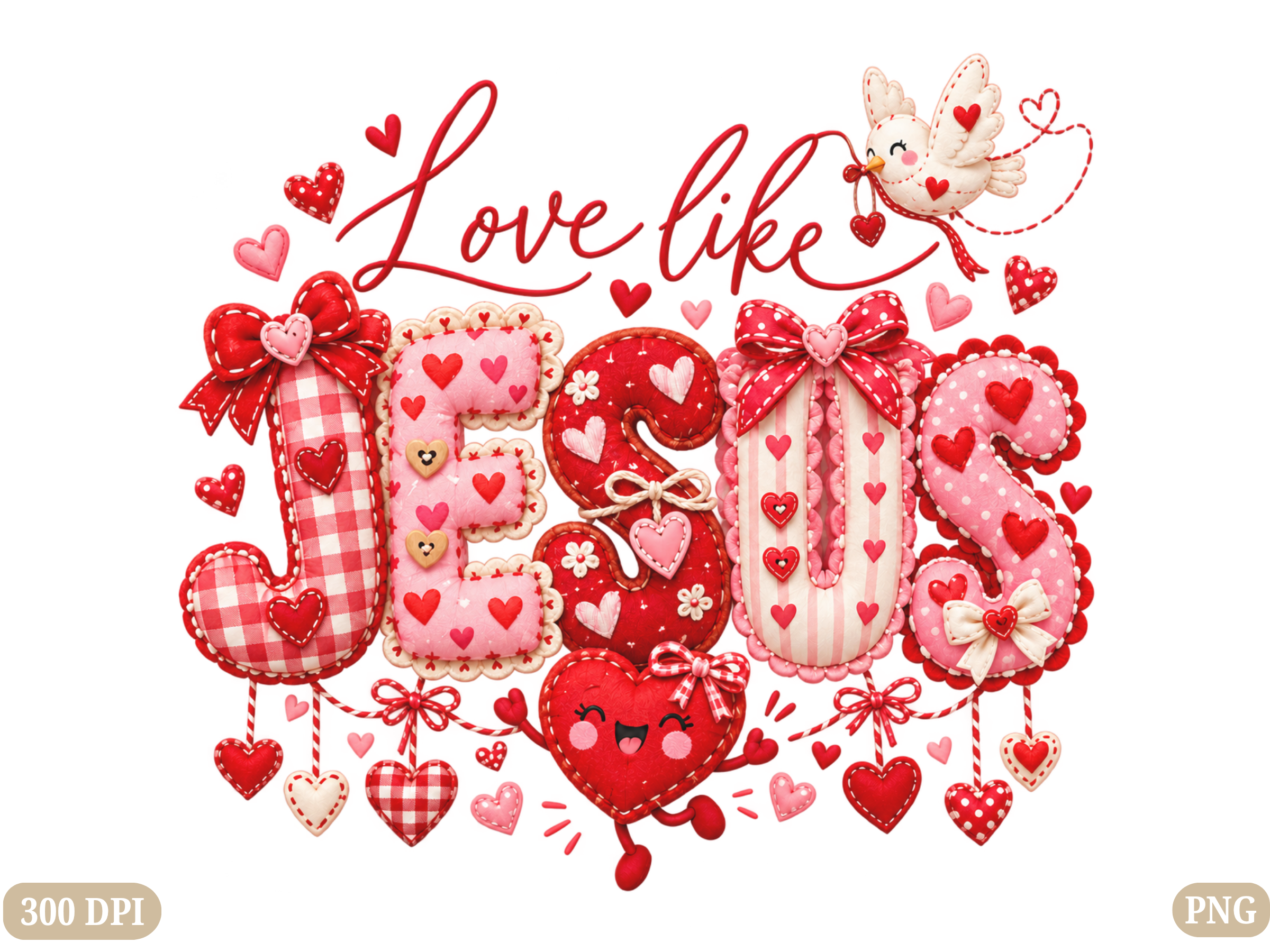 Love Like Jesus Valentine Christian PNG, Graphic by The Artistry Hub ...