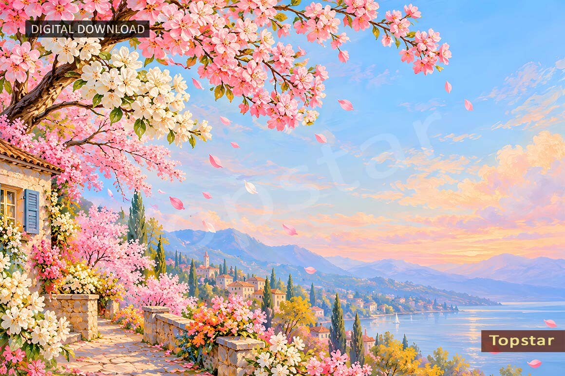 25 Lettering Graphics Calligraphy Pink Cherry Blossoms Spring Background Graphic by Topstar · Creative ...