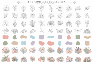Spring Line Art To Color Spring Botanical Line Art PNG Bundle Graphic by Harmel Adel · Creative ...
