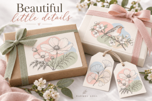 Spring Line Art To Color Spring Botanical Line Art PNG Bundle Graphic by Harmel Adel · Creative ...