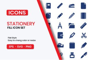 Stationery Icons Bundle Graphic by Designs Canvas · Creative Fabrica