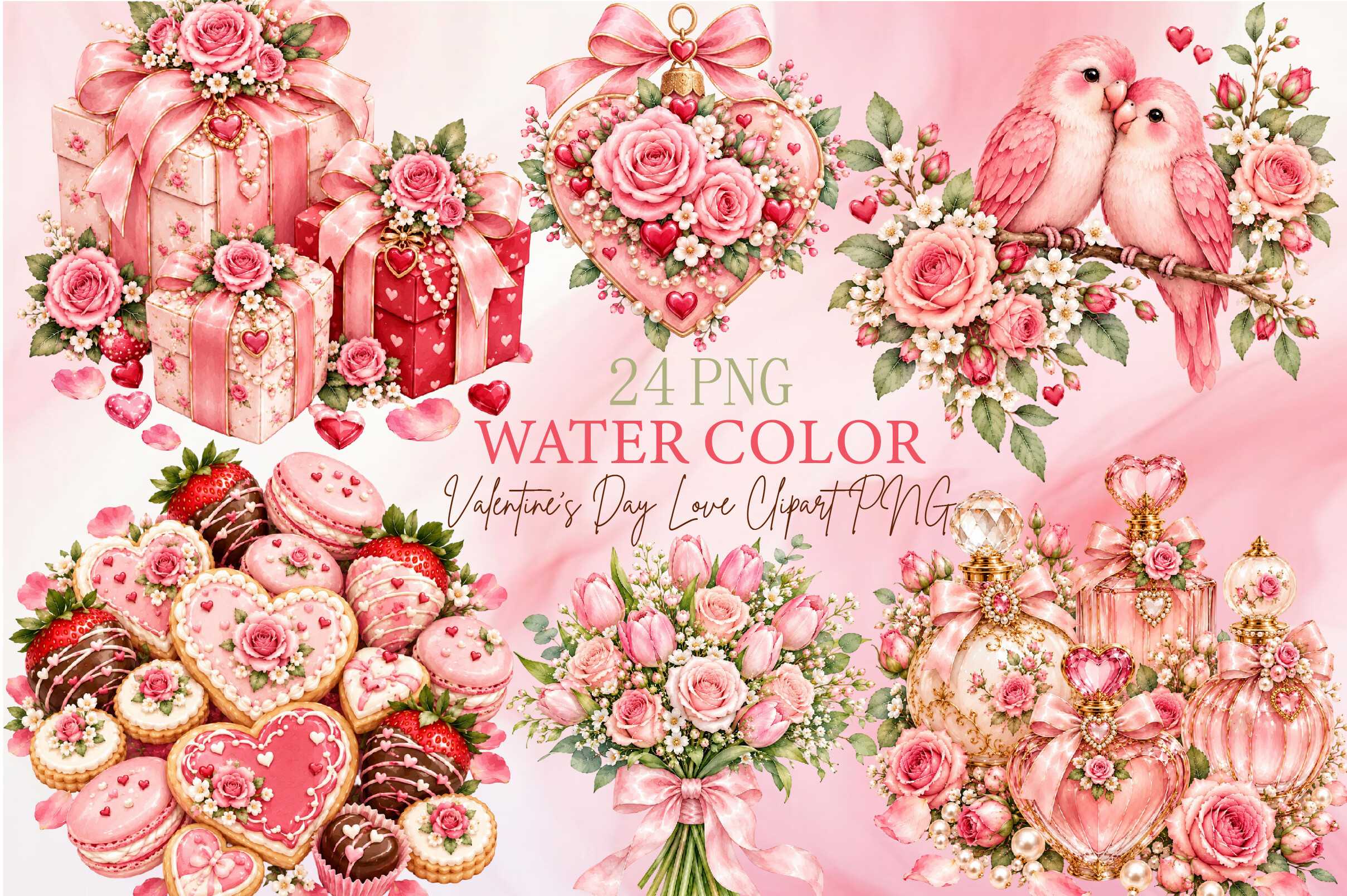 Valentine’s Day Love Clipart PNG Graphic by Unique designs shop ...