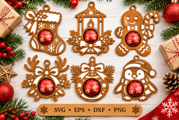 Christmas Chocolate Holder Laser Cut SVG laser cut file