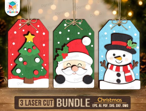 Christmas Ornament SVG Bundle (Design 22) laser cut file