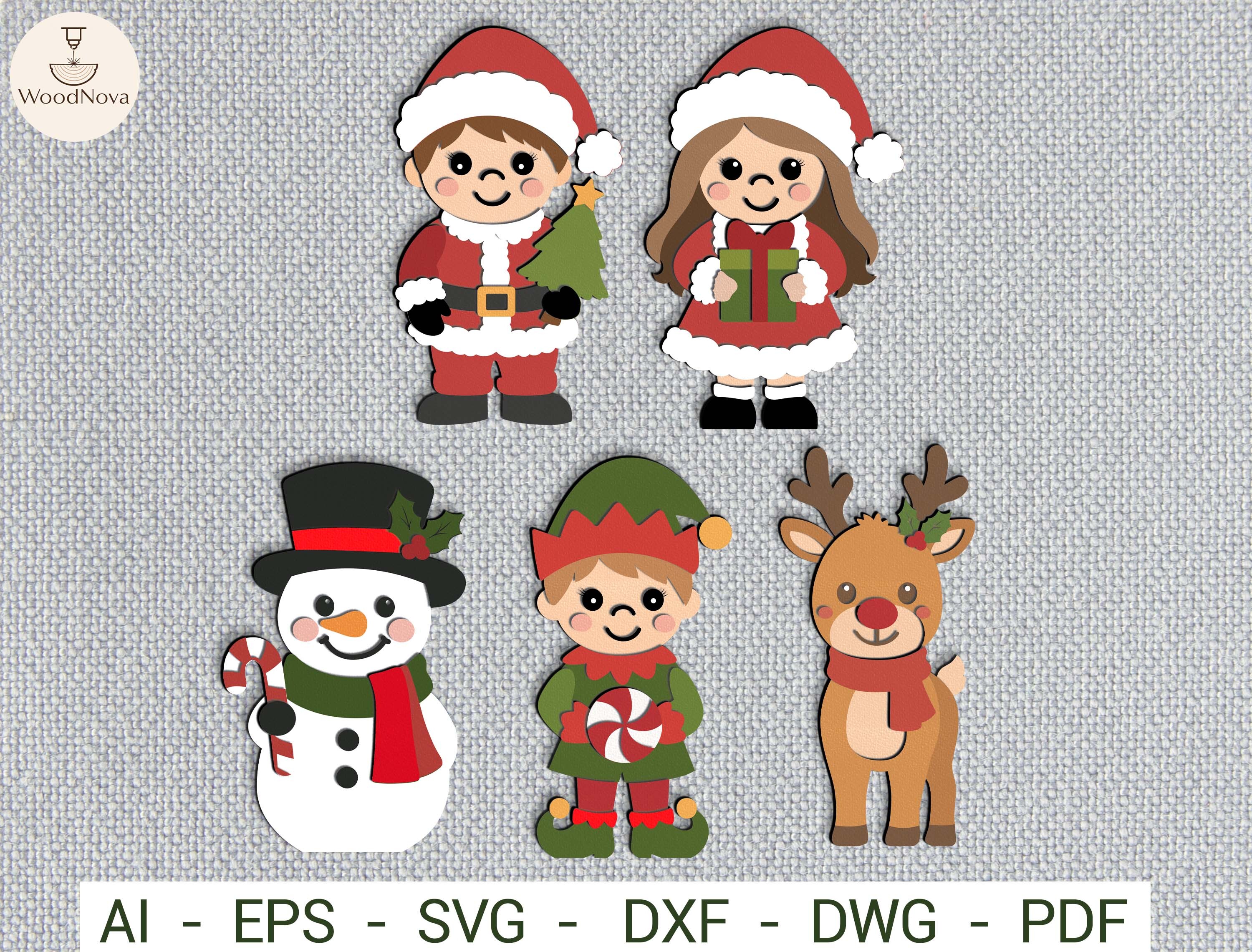 Christmas Paper Cutting Template SVG PDF · Creative Fabrica