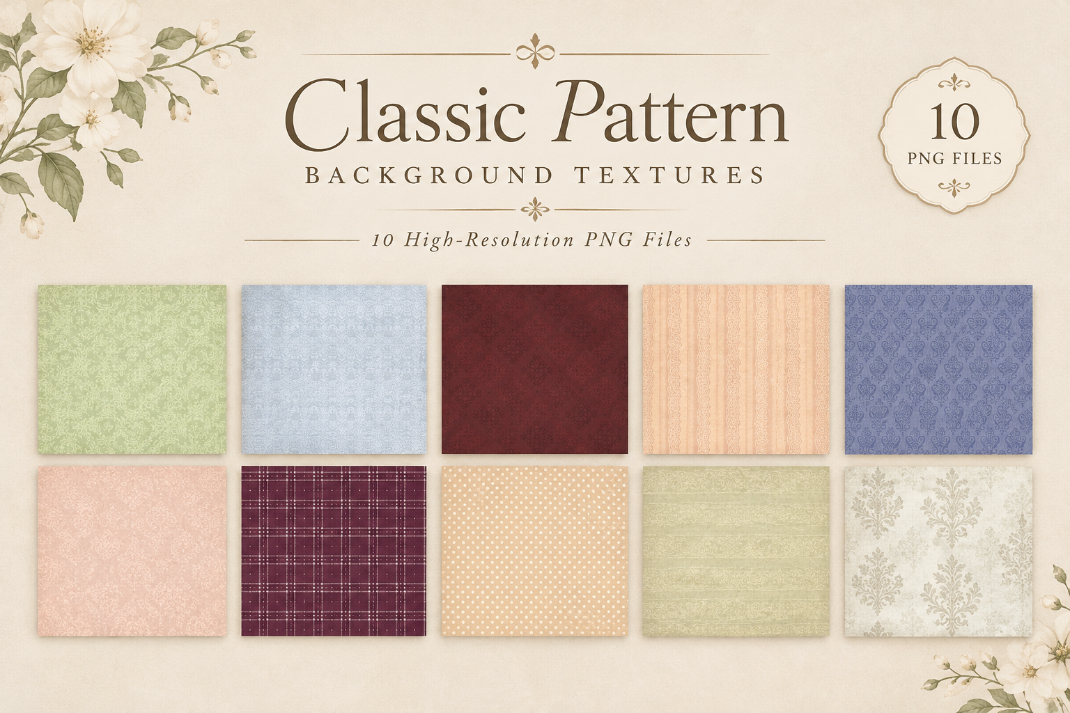 Classic Pattern Background Graphic by reyrairui · Creative Fabrica