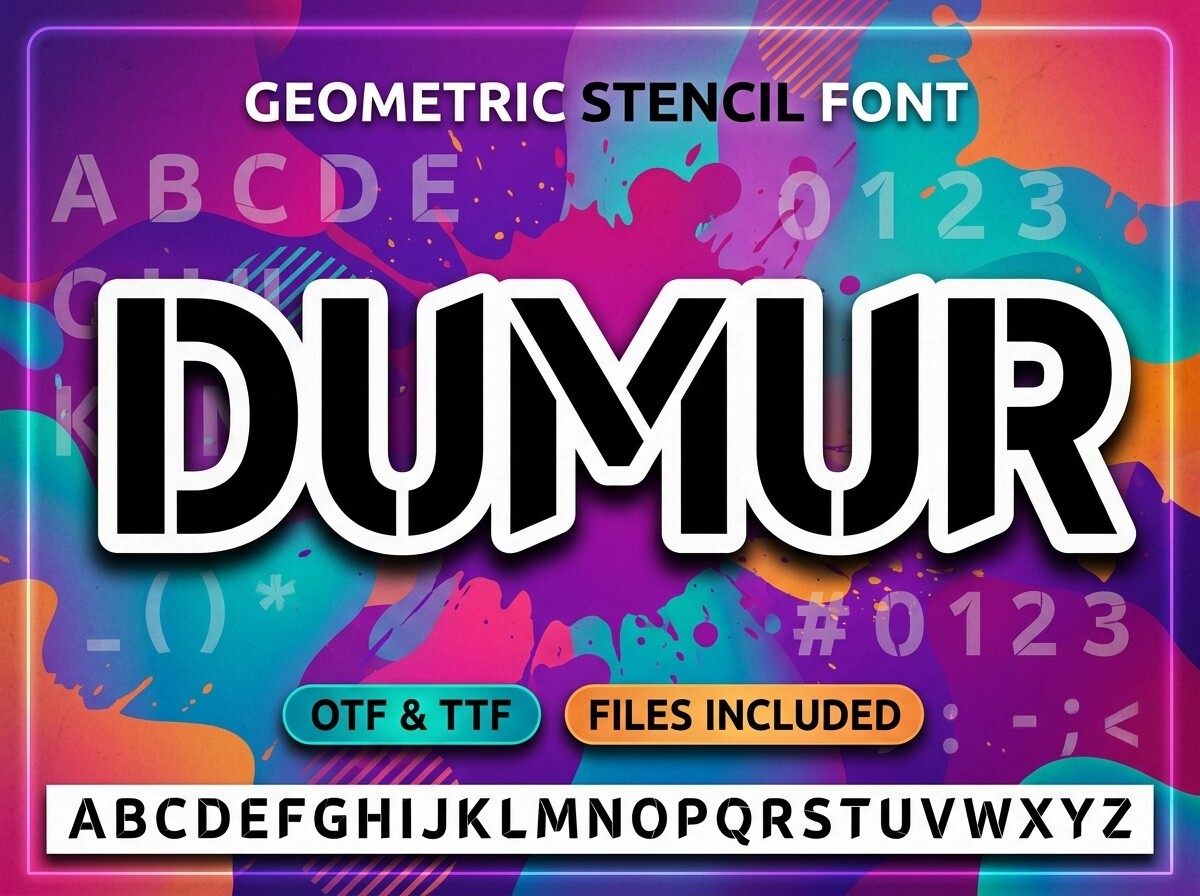 Dumur Font by LINEART3 · Creative Fabrica